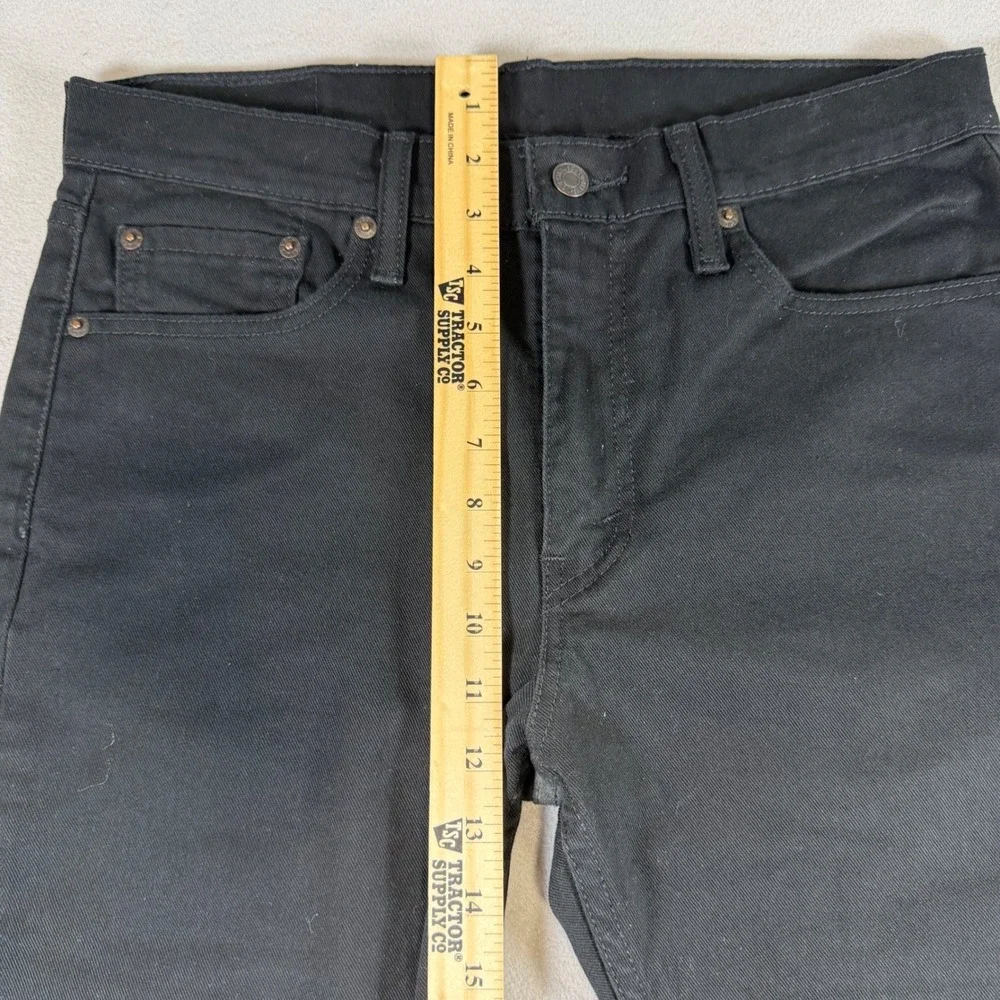 Levi's 510 Skinny Fit Mens Black Denim Jeans W32 L32 Solid Dark Wash